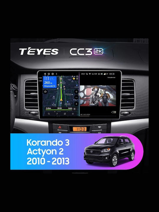 Navigație Auto Asistență AI Teyes Cc4 Pro Ssangyong Korando 3 2010-2013 8+128GB 9.5" QLED Android 13 5G 7.1 DSP CarPlay
