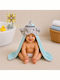 Mia Home Baby-Badetuch Mit Kapuze Blau 85x85cm