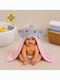 Mia Home Baby-Badetuch mit Kapuze Rosa 85x85cm