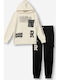 Kids Sweatpants Set Ecru 2 Pieces