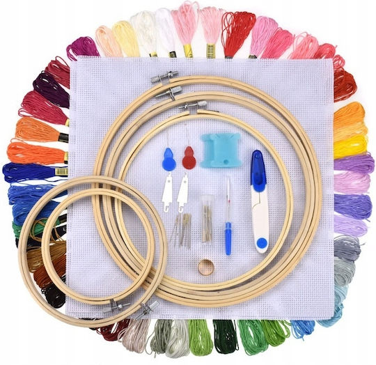 Embroidery Sets Mesh Threads Needles Embroidery Threads Case