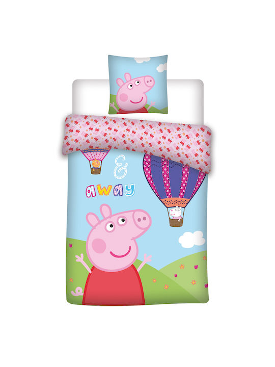BrandMac Einzeln Baumwolle Bettlaken Peppa Pig 100x140cm