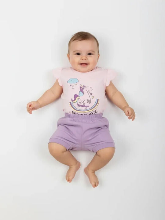 Kids Set with Shorts Summer 2 Pieces Lilac