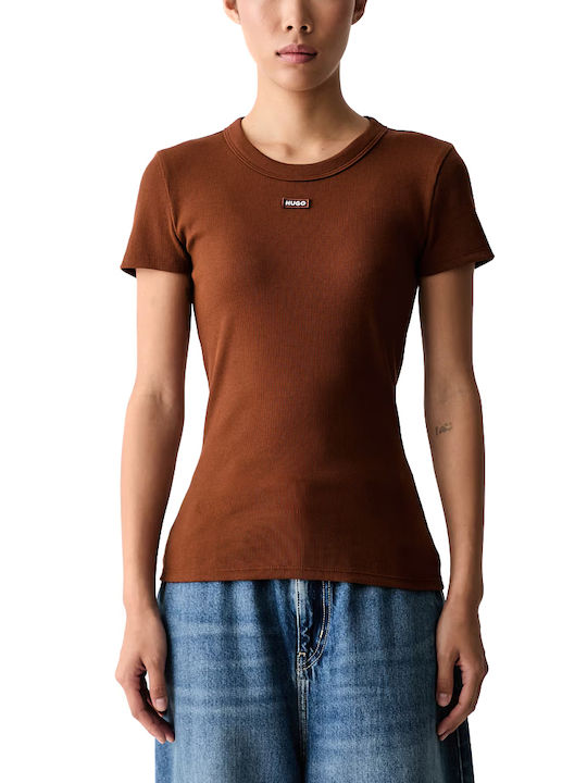 Hugo Γυναικείο T-shirt Καφε
