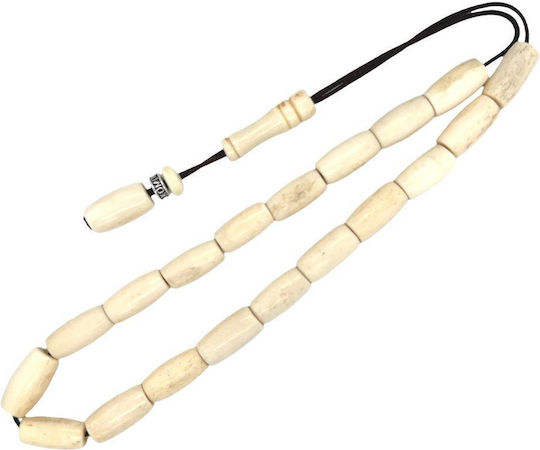 Kompologadiko Worry Beads with 19 Beads from White Camel Bone