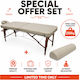 iCosmetics Portable Beige Physiotherapy Bed 185x70cm & Semi-cylindrical Pillow