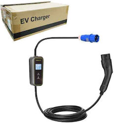 Stație Portabilă Cu O Singură Fază De Încărcare Pentru Mașini Electrice 7.4kW Cu Cablu Încorporat Tipul 2