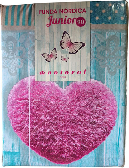 Manterol Casa Jfn Junior Set Cearceaf Pentru Copii Roz 90x200cm