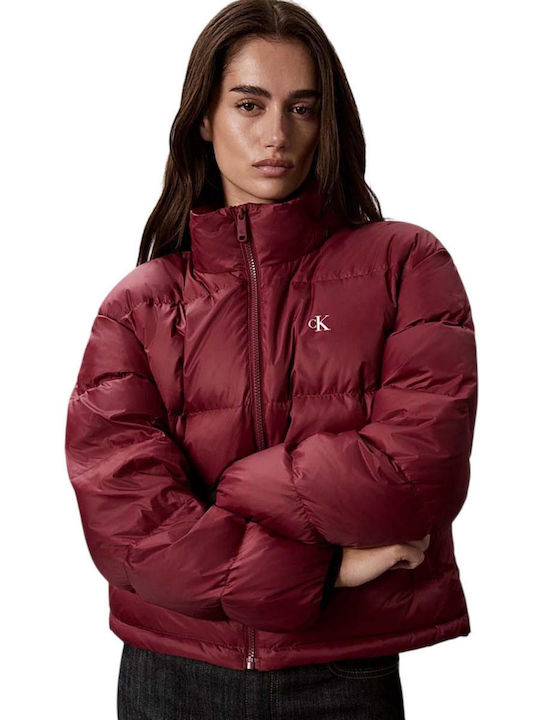 Calvin Klein Късо Дамско Puffer Яке за Зима Ess...