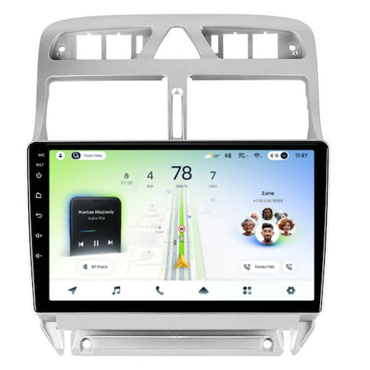 Teyes Cc4l Dts Car Navigation Peugeot 307 2001-2008 6+64gb 9" Qled Qualcomm 2ghz Android 4g Bluetooth 5.1 Dsp