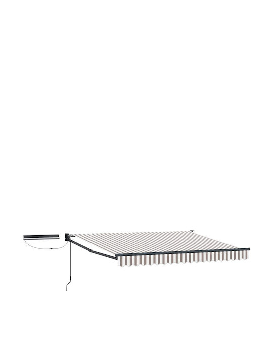 vidaXL Тента За Тераса С LED Сива 3.5x2.5m