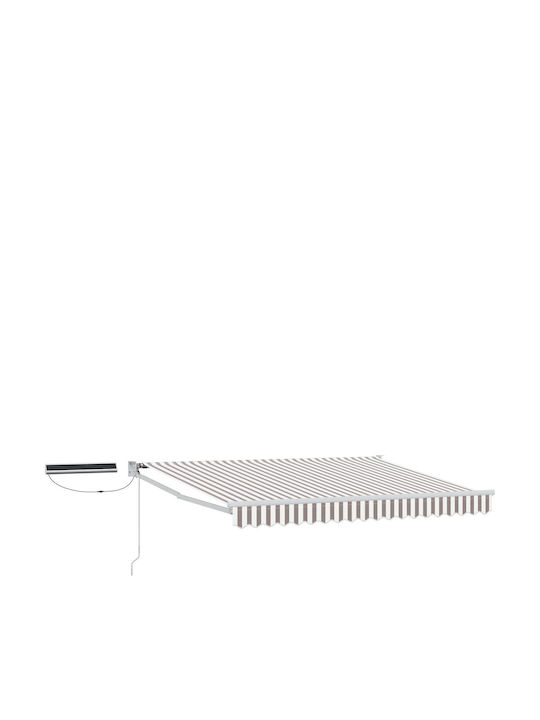 vidaXL Τέντα Βεράντας με Led Γκρι 4.5x3m