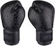 Okami Boxing Gloves Made of Synthetic Leather for Competition Black