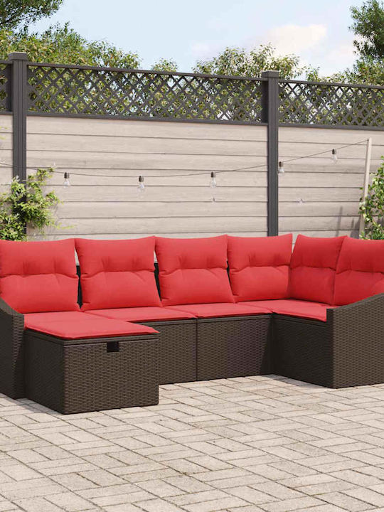 Canapea De Colț Pentru Exterior Din Rattan Cu P...