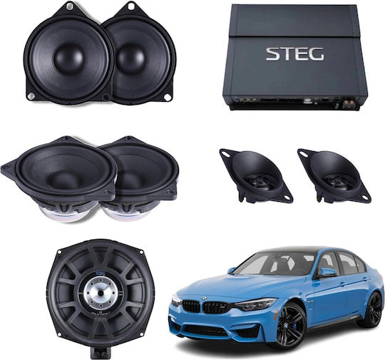 Steg Plug&play Pachet Sistem Audio Dedicat Pentru Bmw Hifi Bm4c Bm4c + Amplificator Steg Sdsp 6 + Cablaj Dedicat