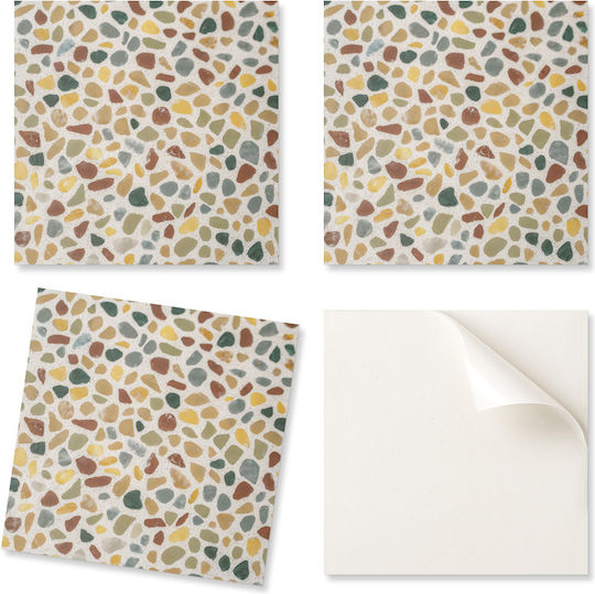 Wandsticker Kacheln Vinyl Ideal für Moderne Inneneinrichtungen Mosaikmuster Stein 9x30x30 cm