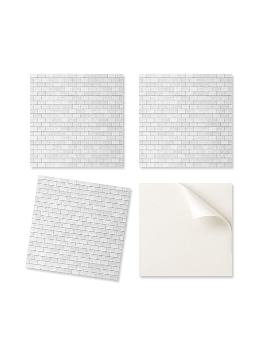 Set Vinyl Wandsticker & Wandgemälde Fliesen Design Wand 9x30x30 cm