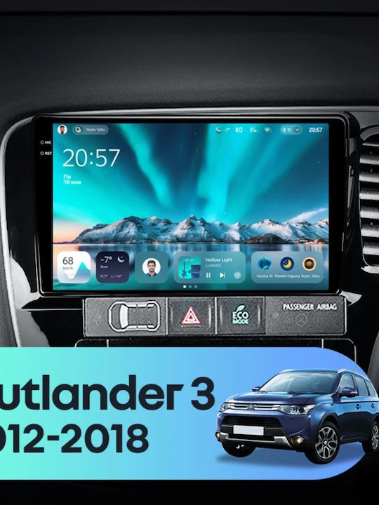 Teyes Cc4 Car Navigation Mitsubishi Outlander 3 2012-2018 6+64gb 9.5" Qled Octa-core 2.7ghz Android 4g Bluetooth 5.1 Dsp Variant B