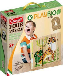 Holz Kinderpuzzle Playbio Bausteine Wilde Tiere 6 Stück Quercetti Holz Kinderpuzzle Playbio Bausteine Wilde Tiere 6 Stück Quercetti