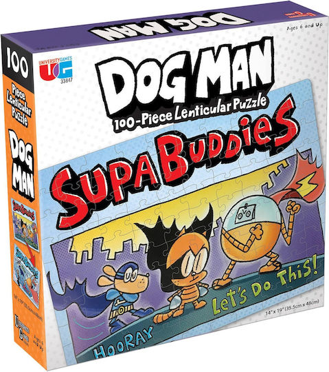 Kids Puzzle Dog Man Supa Buddies For 6+ Years 100pcs University Games