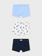 Mayoral Kids Boxers Set 3 Pieces Light Blue