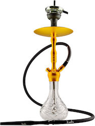 Aladin Wasserpfeife Alux M5 Einzeln Gold 47cm