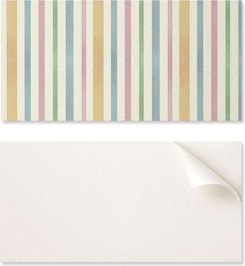 Autocolant Vinilic Tipărit Panou 120x60 Cm Dungi Verticale Multicolore