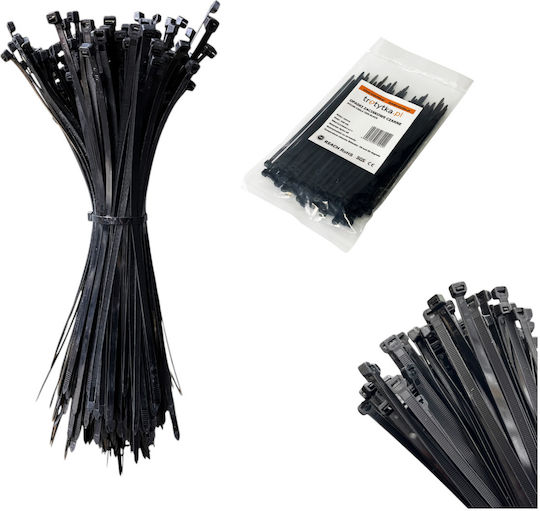 Tretytka Plastische Kabelbinder 150mmx3.6mm in Schwarz Farbe 100Stück