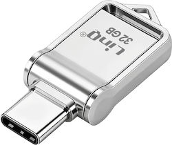 Linq USB Stick 32g Dual Connector Typ-c USB 3.0 Drehbarer Deckel Grau Linq USB Stick 32g Dual Connector Typ-c USB 3.0 Drehbarer Deckel Grau