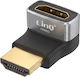 Linq Video Konverter HDMI Zu HDMI 90° Geknickt 8K Ultra HD Auflösung Graue