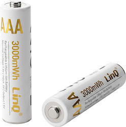 Linq 2-Pack AAA Baterii Reîncărcabile cu Litiu 3000mWh 1.5V Albă Linq 2-Pack AAA Baterii Reîncărcabile cu Litiu 3000mWh 1.5V Albă