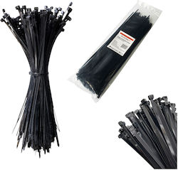 Tretytka Πλαστικά Δεματικά Καλωδίων 200mmx3.6mm σε Μαύρο χρώμα (100τμχ)