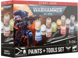 Games Workshop Warhammer 40,000 Model Making Paints Set Paints + Tools Set 12ml 13pcs Games Workshop Warhammer 40,000 Model Making Paints Set Paints + Tools Set 12ml 13pcs