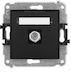 Icon Single Type F Sat Antenna Jack Mechanism Nickel Plated Matt Black 12igf-1