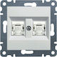 Lumina2 Computer Socket Double Rj45 Cat 6 Utp White Wl2160