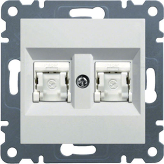 Lumina2 Computer Socket Double Rj45 Cat 6 Utp White Wl2160