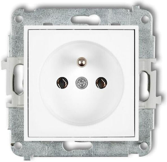 Karlik Priză electrică simplă albă