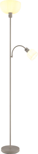 Globo Lighting Floor Lamp H178.7cm with Lamp Bulb Base E27 Beige