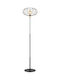 Globo Lighting Floor Lamp H162cm with Lamp Bulb Base for E27 Black