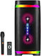 Kimiso Karaoke Lautsprecher mit Kabellosem Mikrofon und Lichteffekten QS-4252 260462 Schwarz
