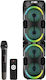 Kimiso Karaoke Speaker with Wireless Microphone and Lighting Effects QS-8402 260448 Black
