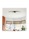 Globo Lighting Deckenleuchte Schwarz LED mit Warmes Weiß Licht 85x30cm
