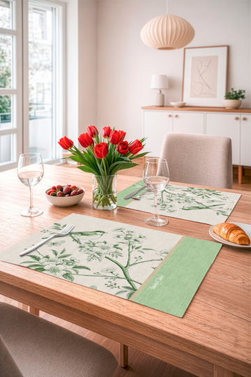 Saint Clair 26 Placemats Plastic Green 45x33cm 4 Pieces