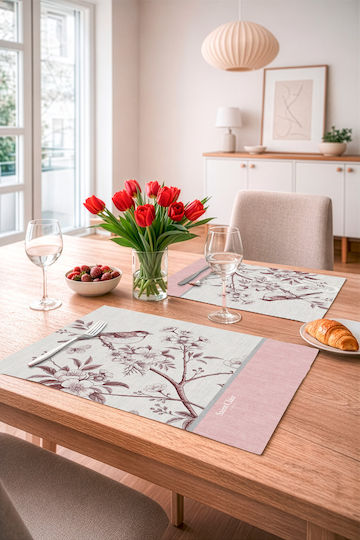 Saint Clair 26 Fabric Pink Placemats 45x33cm 4 Pieces