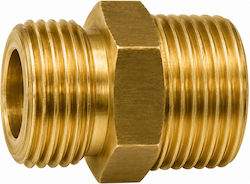 Brass Gas Male Nipple 1/2 Right X Left Thread 20x14 Male-Male