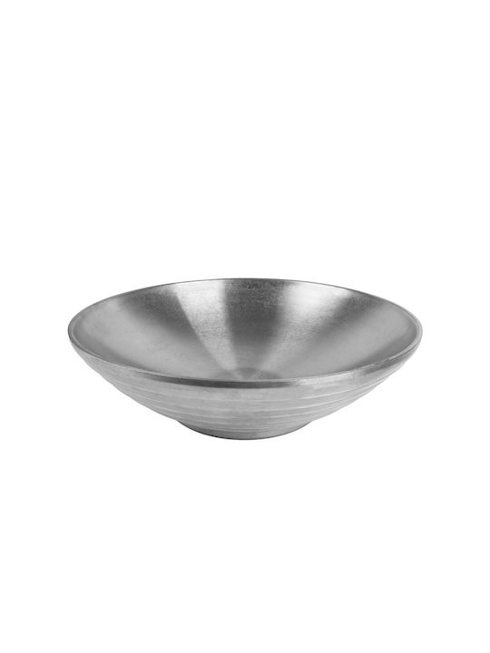 Espiel Antique Round Metal Grey Serving Bowl Diameter 36cm