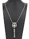 Silver Necklace with Pearls