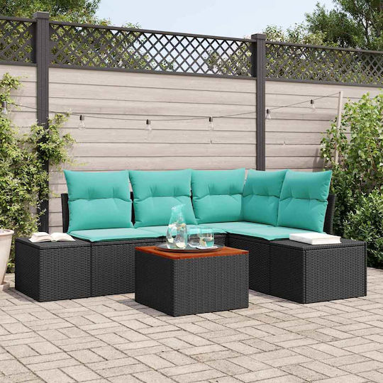 Garten- und Outdoor-Möbelsets Wohnzimmer Typsatz 5 Stück mit Kissen Vidaxl