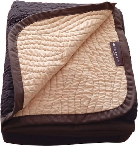 Manterol Casa Coverlet Semi-Double Brown/Beige 185x270cm