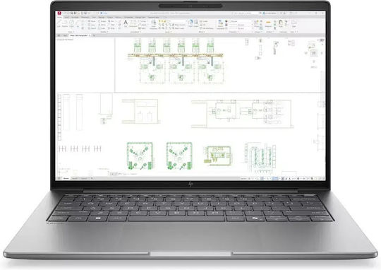 HP Zbook 8 G2i Ai 14 14" IPS FHD+ (Ultra 7-356H/24GB/500GB SSD/RTX PRO 500 Блекуел/W11 Pro) (Международна английска клавиатура)